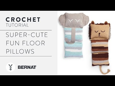 Crochet Floor Pillows for Kids | Lion & Elephant Animal Pillow Tutorial