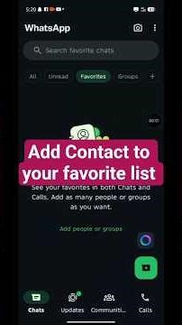 🔥How to Add People to Favorite Contacts on WhatsApp | Easy WhatsApp Favorites Trick🔥