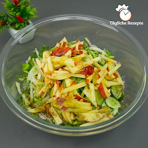 Haben Sie schon einmal einen Salat wie diesen gemacht? Gesundes, einfaches und leckeres Rezept. | Tägliche Rezepte