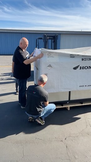 Iconic Motorbikes on Instagram: "Now this goes down as one of the most significant bikes to arrive iconic next to the YZR500 that recently sold. . An “in the crate” Honda RC213V-S. Even the OEM crate is pretty magical! . Watch for this incredibly special Honda on iconicmotorbikeauctions.com soon! . #iconicmotorbikes @bikeurious #iconicmotorbikeauctions #honda #hondarc213v #hondarc213vs #rc213vs #rc213v"