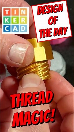 Make 3D Printed Tinkercad Threads: Steps in Related Video! 💯🔥