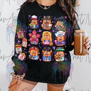 Dimensional Worlds Alien Supernatural Food Theme W/sleeve Option, Movie, Horror, Scary, Retro DTF Transfer - Etsy