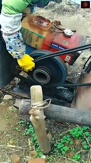 Installing a Belt on a Diesel Engine Pulley | Mechanical Work #Shorts