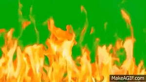 Fire green screen on Make a GIF