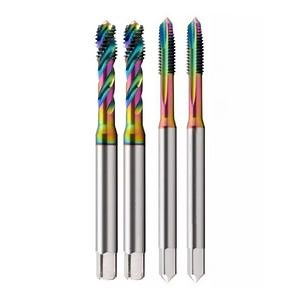 [Hot Item] Spiral Fluted Tap & Die Unc Unf Uns 10-32 1/4 3/8 2-56 4-40 8-32 10-24 7/16 1/2 3/4 Tc50-Coating Thread Taps for Aluminum