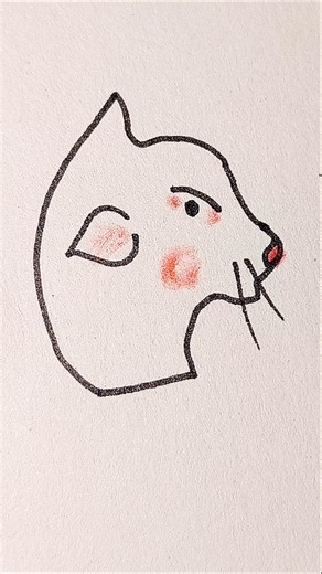 how to draw a cat face drawing easy and simple l #cat