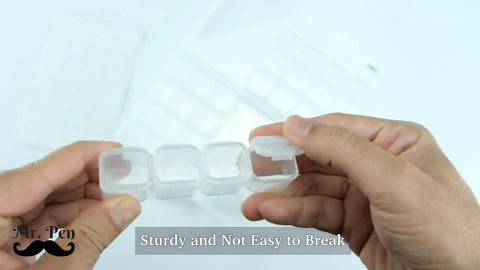 Mr. Pen-28 Grids, 2 Pack, Bead Storage Containers with 160pcs Label Stickers, Diamond Art, Bead Box, Diamond Painting Organizer