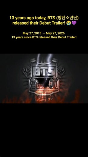 13 years ago today, BTS (방탄소년단) released their Debut Trailer! 😭💜