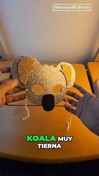 Máscara de Koala hecha de foami 😱 #koala #diy #tutorial
