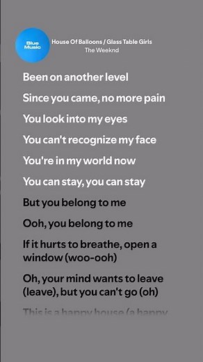 House Of Balloons / Glass Table Girls - The Weeknd (Lyrics)