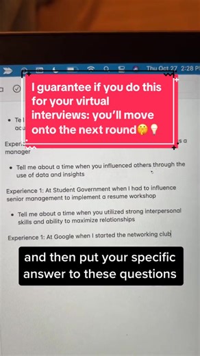 #stitch with @dontmindsteph I guarantee if you do this for your virtual interviews: you’ll move onto the next round🤫💡 #fyp #interview #interviewtips #jobtips #wonsulting