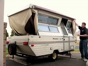Folding up our 1991 Palomino hard sided popup camper