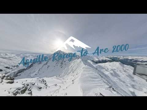Les Arcs - Aiguille Rouge to Arc 2000 - Snowboarding