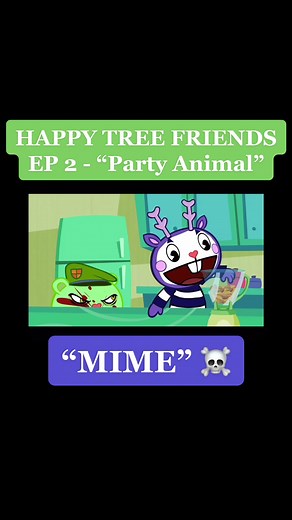 Happy Tree Friends // Episode 2 - “Party Animal” #fy #fyp #fypシ #fypage #fypシ゚viral #foryou #foryoupage #viral #trending #tiktok #youtube #happytreefriends #cartoon #purple #mime #party #happy #birthday #party #blender #green