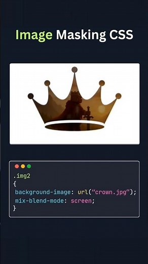 Amazing Image Masking Effect in CSS 😍 | #css #shorts