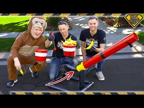 How To Make A Banana Launcher! TKOR Shows You How To Build A PVC Banana Cannon | DIY Rocket Launcher