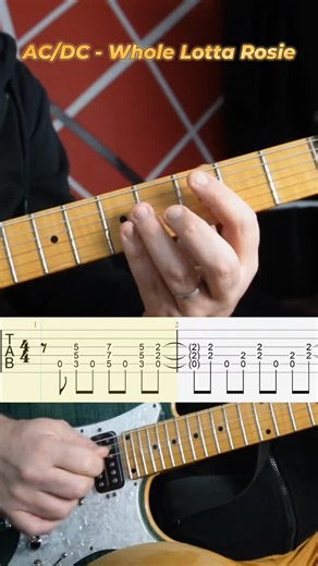 1.7K reactions · 173 shares | #Tutorial AC/DC - Whole Lotta Rosie #guitartutorial #guitarcover #electricguitar #learnmontiktok #guitarlesson #guitartok #skullstrings #fyp #popularsong #ACDC #WholeLottaRosie #angusyoung #rocksong #riffguitar #riffrock | Tony GALDI | Facebook