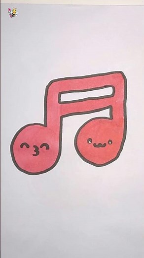 How to draw a musical note 🎵 #shorts #art #drawing #musicalnote