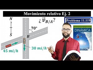 Movimiento relativo || Ej. 2 || Método analítico y gráfico || Problema 11.119 Beer & Johnston 11 ed