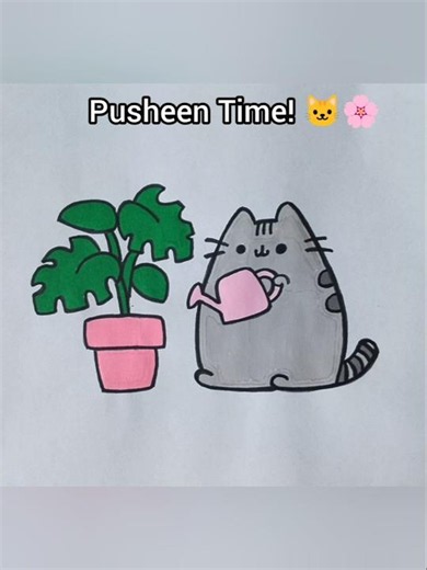 Drawing Pusheen! #pusheen #shorts