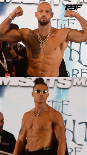 ANDREW TATE VS CHASE DEMOOR SIDE-BY-SIDE WEIGH IN COMPARISON #Shorts