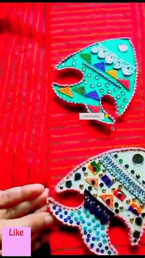 Fish wallmat/cardboard fish making/fish wall hanging.#shrots #diy #fish