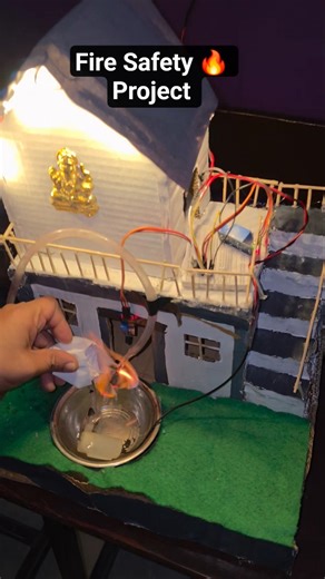 Fire Safety 🔥 Project || fire extinguisher project #innovation #science #shorts