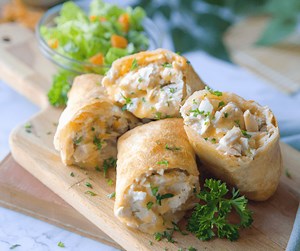 Easy Air Fryer Tuna Melt Wraps