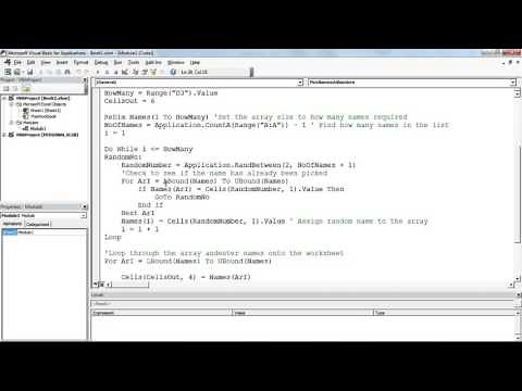 Pick Names at Random from a List - Excel VBA