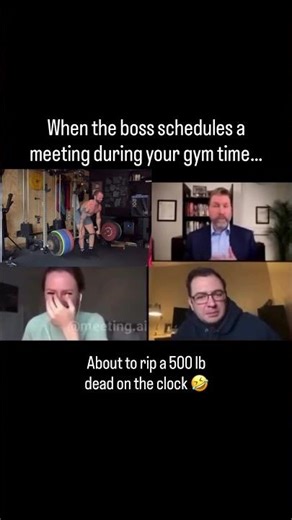 MAXING During a Zoom Meeting 💪🏼 #fitness #gym #workout