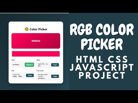 RGB Color Picker HTML CSS JavaScript Project 2026