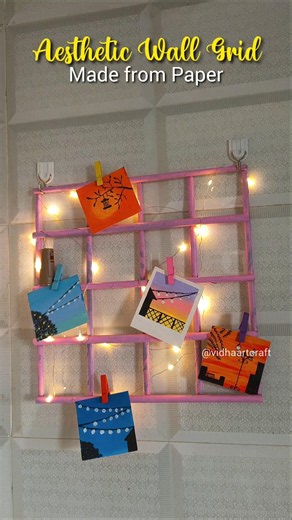 DIY Aesthetic Wall Grid Made from Paper 😍