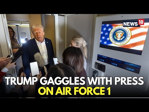LIVE | President Trump Speaks Aboard Air Force One | Reporters’ Q&A In-Flight | Breaking Remarks