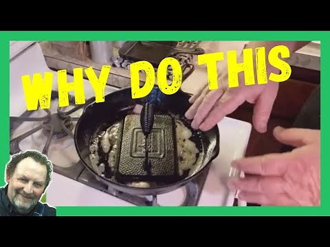 How To Season A Cast Iron Grill Press In (MINUTES)!