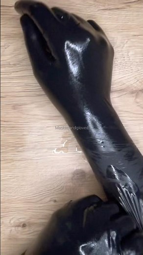 Black Latex Gloves ASMR 🖤 Oily Sounds