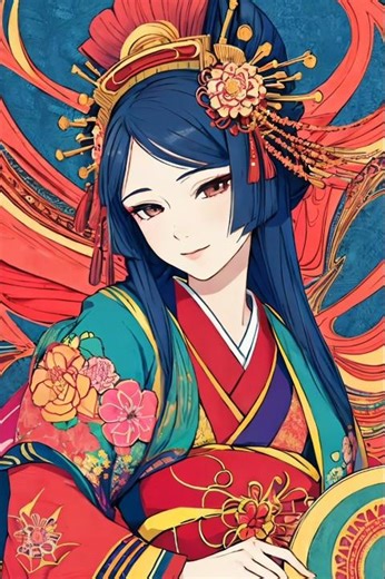Anime Kimono Girl Stylized Art #cosplay #animeart #aiart