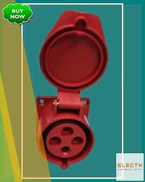 Grippes 32A 3P+E Industrial Outlet 6h 380-415V (4 Pins) Chassis Type 324 IEC309-2