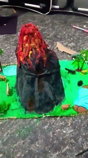 science exhibition project # volcano eruption 🌋