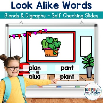 Orthographic Mapping Look Alike Words Blends & Digraphs Self Checking Slides