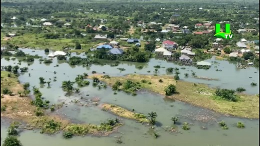 Aerial View of Akosombo Dam Flooding Disaster