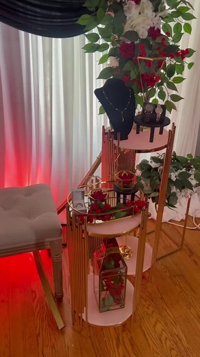 Chic Backdrop for a Intimate Engagement Party