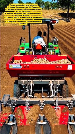 Revolutionizing Potato Farming: Deutz-Fahr Tractor with Automated Planter in Action!
