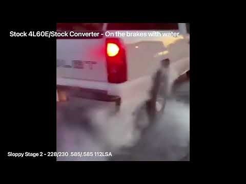 Stock Converter vs 2700 Stall - Sloppy Stage 2 4.8 Silverado Burnout