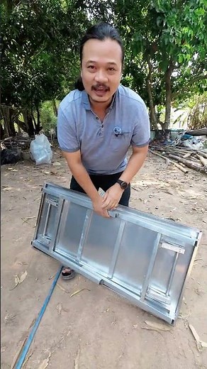 This versatile stainless steel folding table is easy to fold, store, and carry.