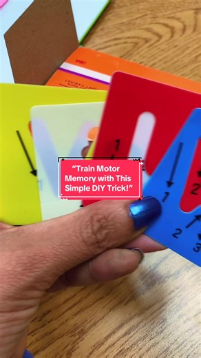 🖋️ Handwriting Hack You NEED to Try! ✨ Practicing letter formation just got easier! Watch how I use vinyl stencils tiny Post-it notes to teach handwriting with correct directionality 💡 Perfect for building motor memory in a fun, hands-on way! 👀 So satisfying effective = must-try for teachers, therapists, or parents! #HandwritingTips #OTTools #TeacherHack #FineMotorSkills #WritingPractice