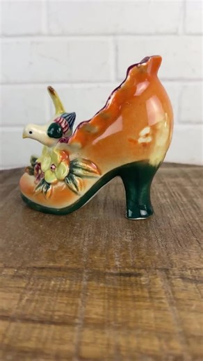 Vintage Japanese Porcelain High Heel Shoe Planter – Multicolor Floral & Bird Design – Stamped Japan - Etsy