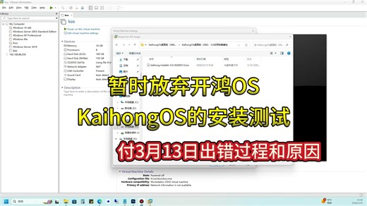 暂时放弃开鸿OSKaihongOS的安装测试
