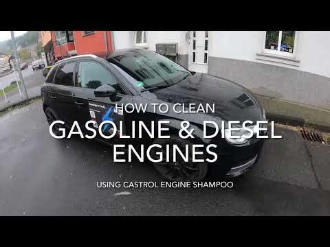 How to clean your engine using Castrol engin shampoo Audi A3 Sportback DIY