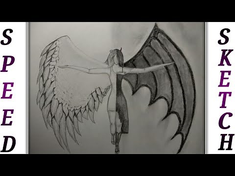 How to draw an Angel // Angel Sketch // Easy Angel Drawing