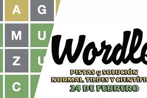 Wordle en Español de hoy 24 de febrero, tildes y científico: solución y pistas a la palabra del día